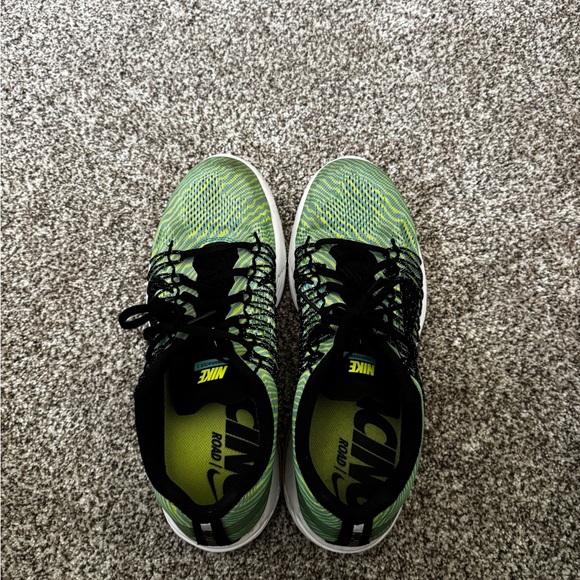 Nike Green and Black Sneakers with Flyknit Design main image 4